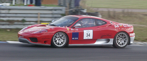 Max Birkelund har fundet god fart i sin Ferrari 360 F1.